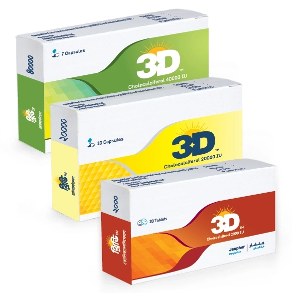 Pack Image: 3D 2000 IU Tablet (3 x 10)