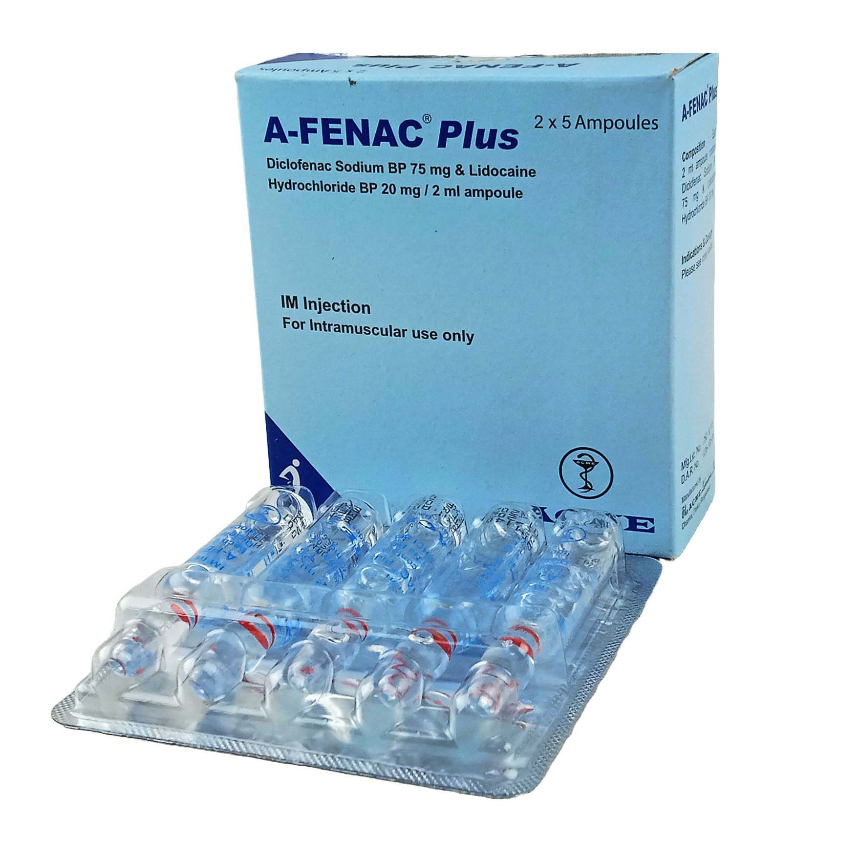 Pack Image: A-Fenac Plus (75 mg Injection (2 ml ampoule)