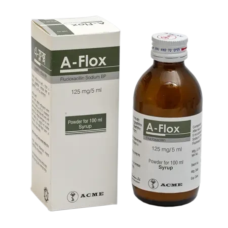Pack Image: A-Flox 125 mg Suspension (100 ml bottle)