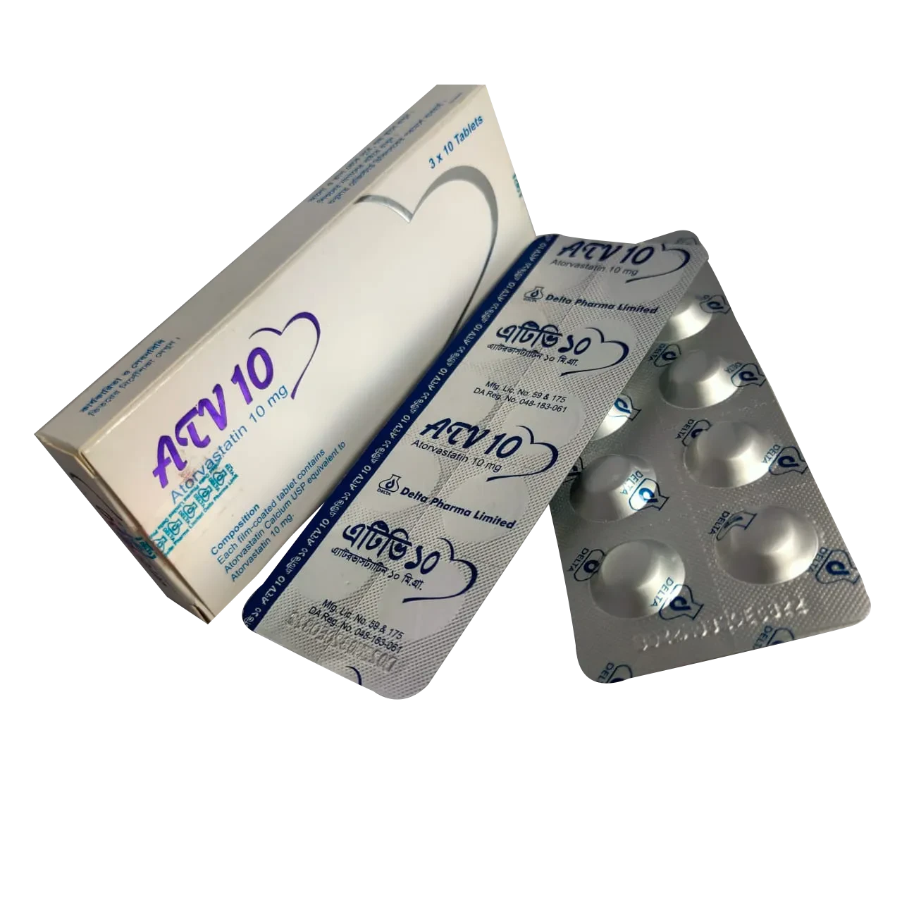 Pack Image: ATV 10 mg Tablet (3 x 10)