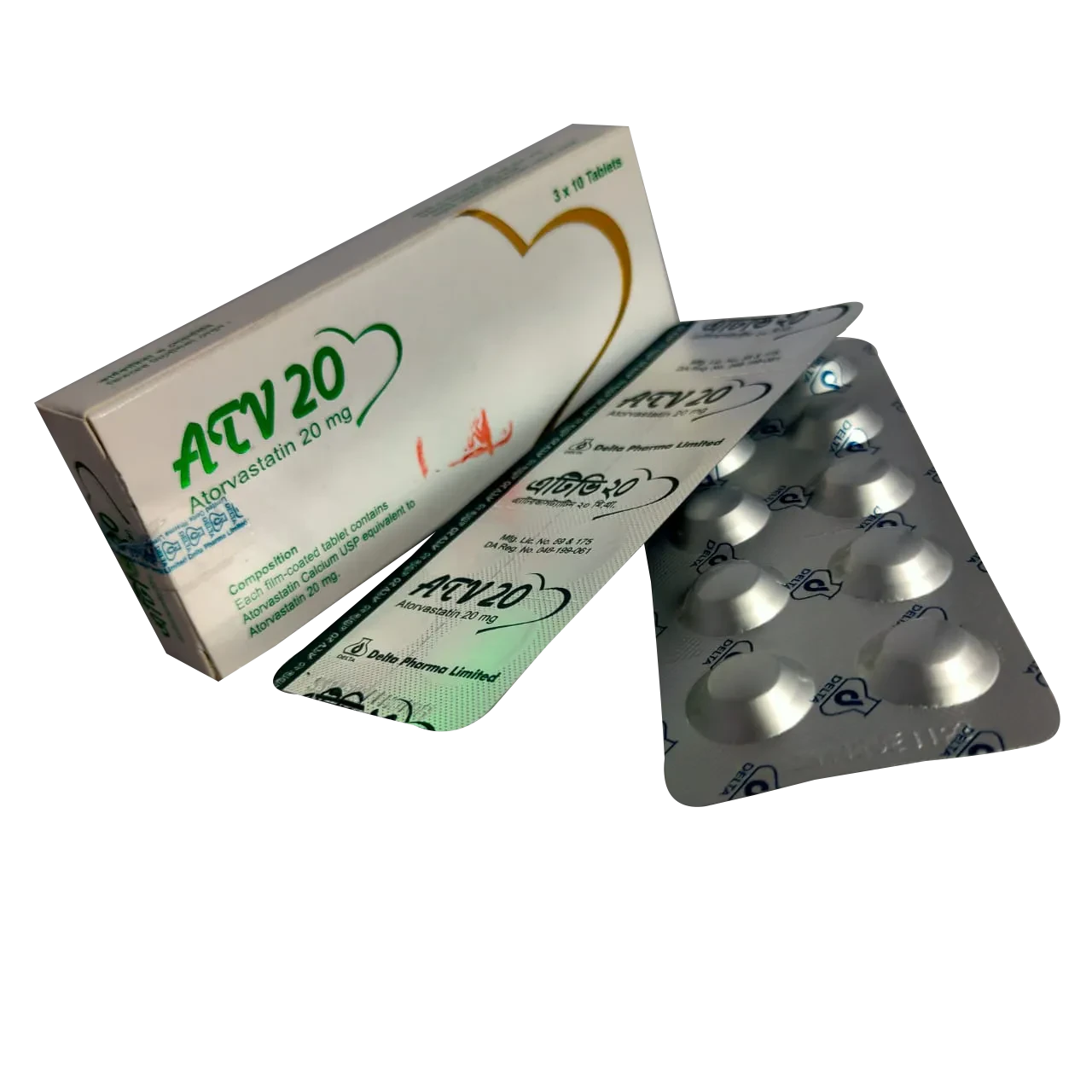 Pack Image: ATV 20 mg Tablet (3 x 10)