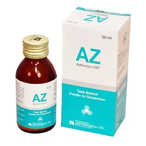 Pack Image: AZ 200 mg Suspension (50 ml bottle)