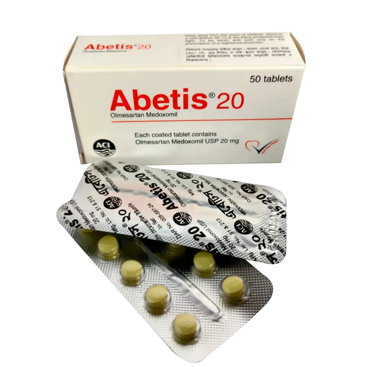 Pack Image: Abetis 20 mg Tablet (5 x 10)