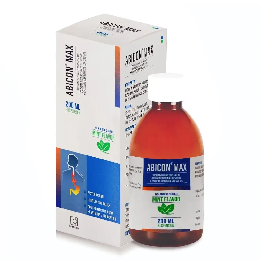 Pack Image: Abicon Max (500 mg Suspension (200 ml bottle)