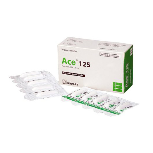 Pack Image: Ace 125 mg Suppository (6 x 5)