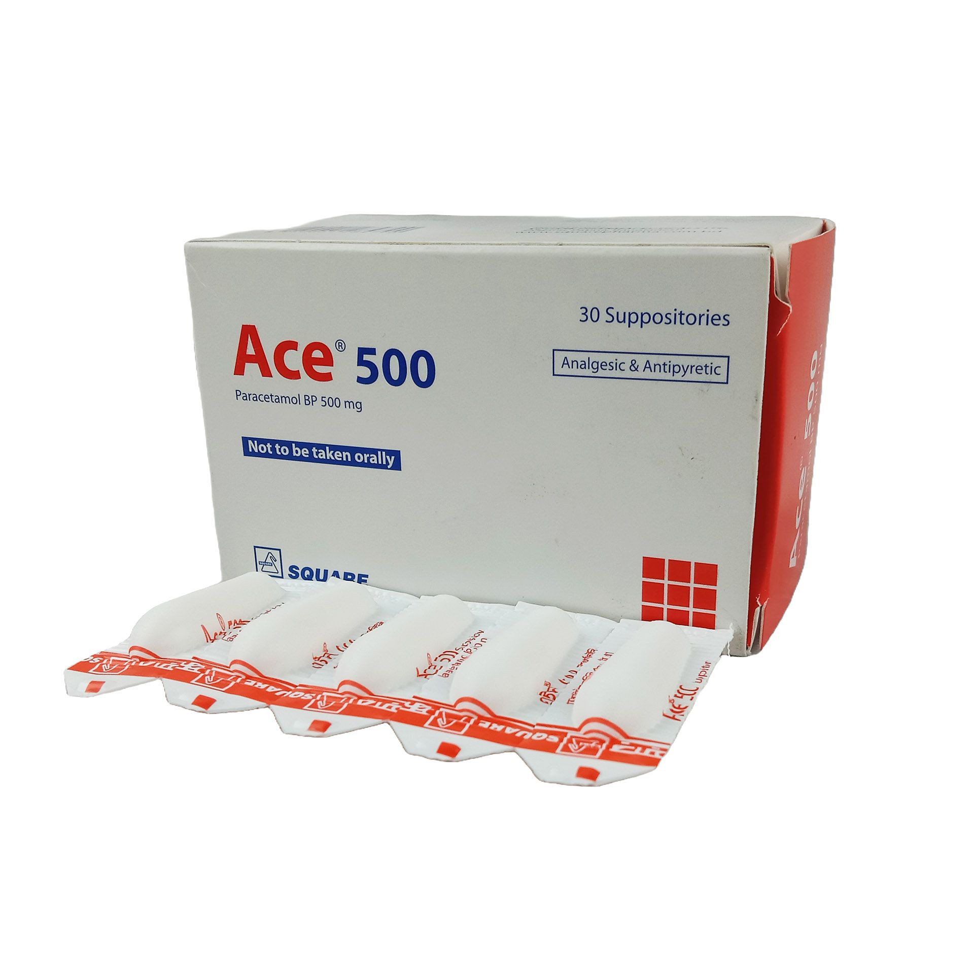Pack Image: Ace 500 mg Suppository (6 x 5)