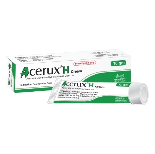Pack Image: Acerux-H 5% 1% Cream (10 gm tube)