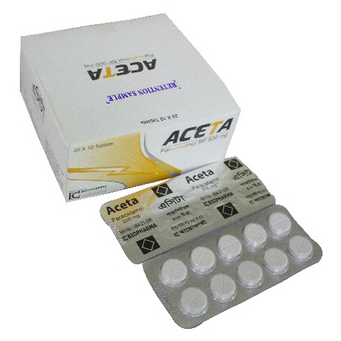 Pack Image: Aceta 500 mg Tablet (20 x 10)
