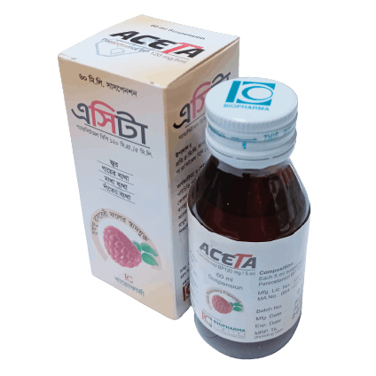 Pack Image: Aceta 120 mg Suspension (100 ml bottle)