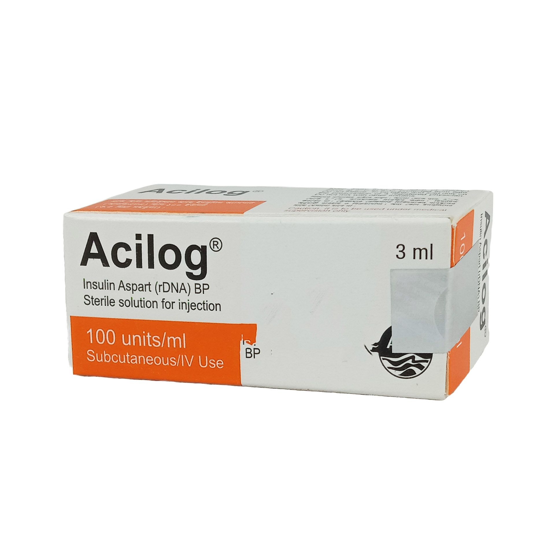 Pack Image: Acilog 100 IU Injection (3 ml BioPen)