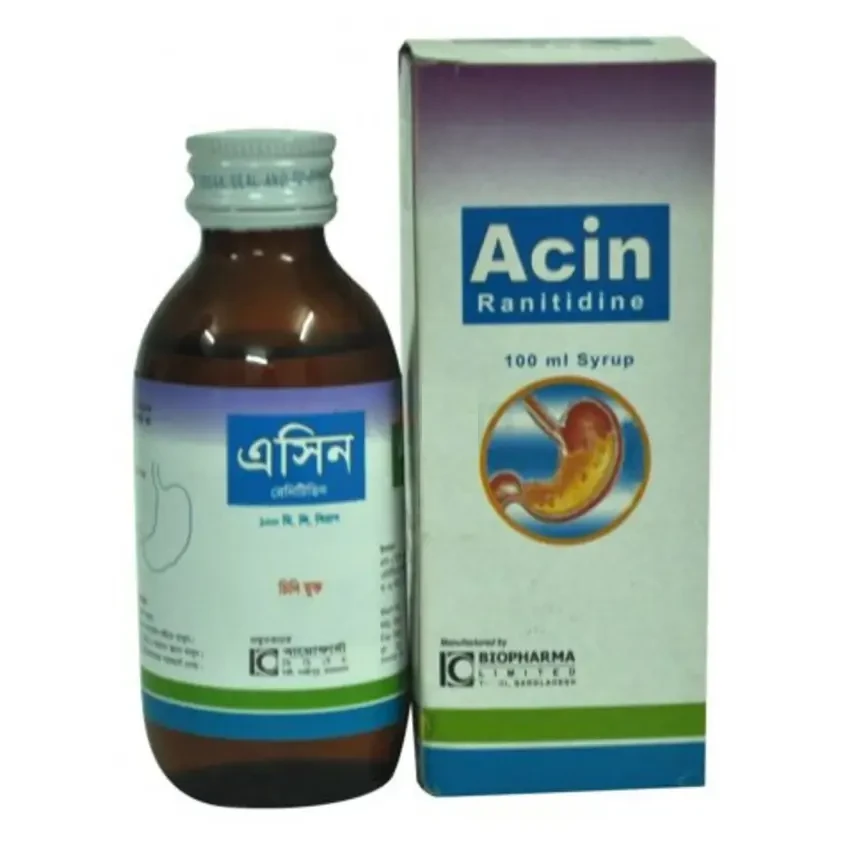 Pack Image: Acin 75 mg Syrup (100 ml bottle)