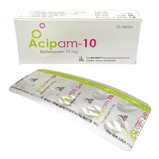 Pack Image: Acipam 10 mg Tablet (3 x 10)