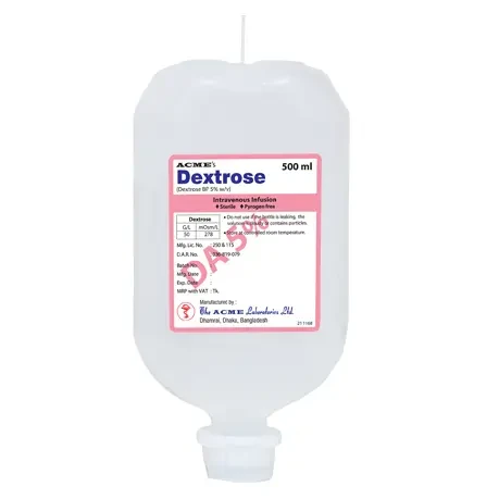 Pack Image: Acme's Dextrose 5% Injection (500 ml bag)