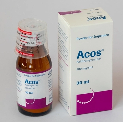 Pack Image: Acos 200 mg Suspension (30 ml bottle)