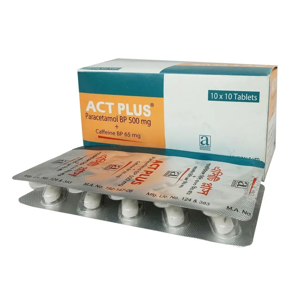 Pack Image: Act Plus 500 mg Tablet (10 x 10)