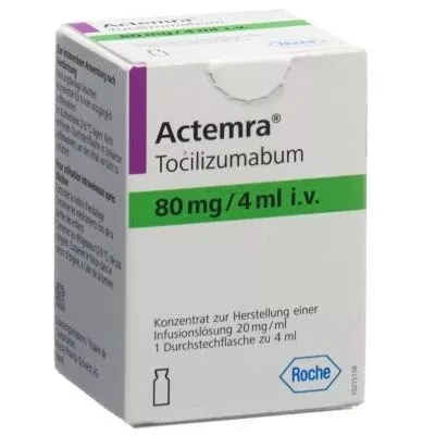 Pack Image: Actemra 80 mg Injection (4 ml vial)