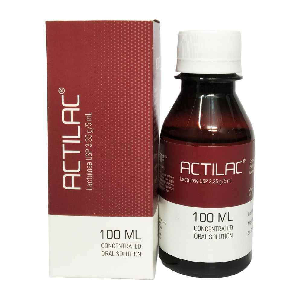 Pack Image: Actilac 3.35 gm Oral Solution (100 ml syrup)