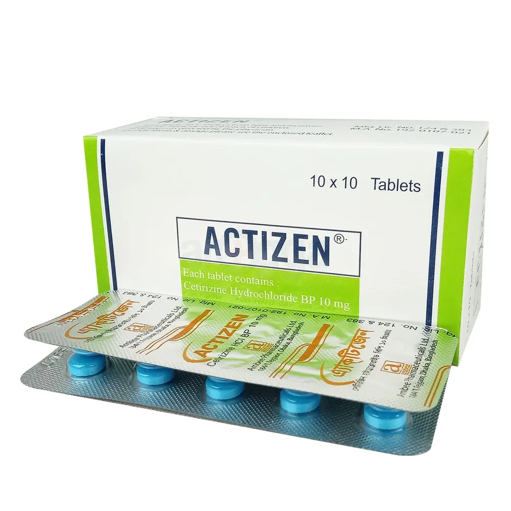 Pack Image: Actizen 10 mg Tablet (10 x 10)
