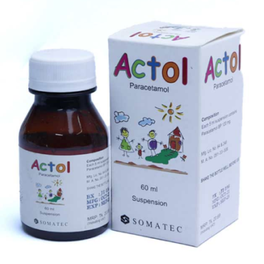 Pack Image: Actol 120 mg Suspension (60 ml bottle)