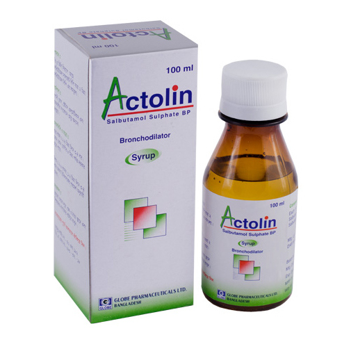 Pack Image: Actolin 2 mg Syrup (100 ml bottle)