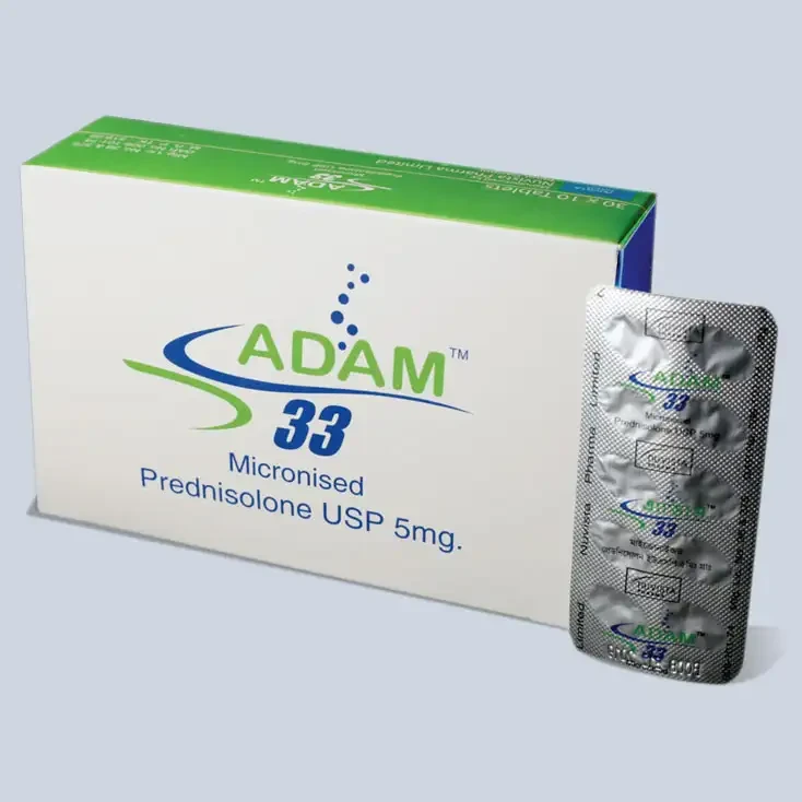 Pack Image: Adam 33 5 mg Tablet (30 x 10)