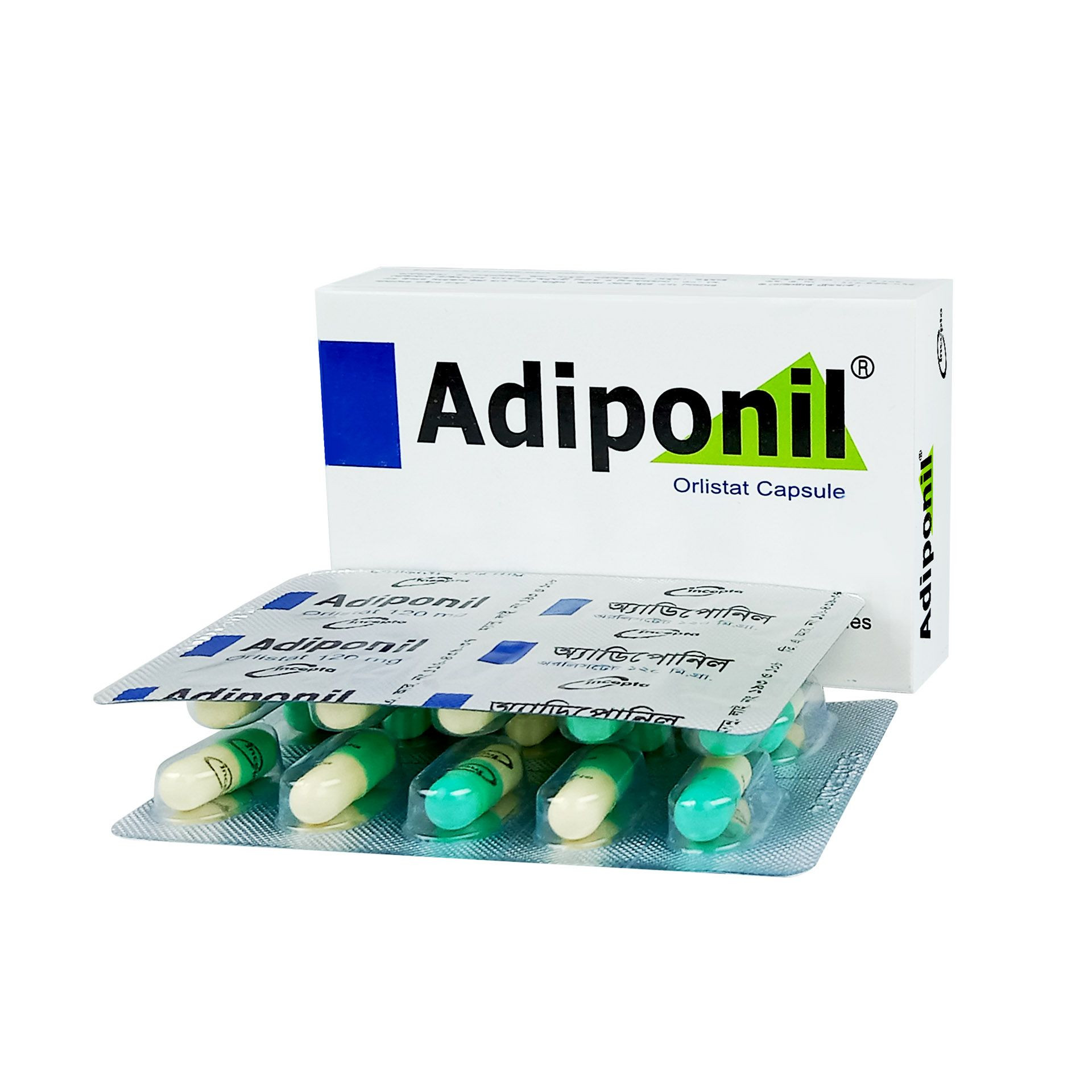Pack Image: Adiponil 120 mg Capsule (1 x 10)