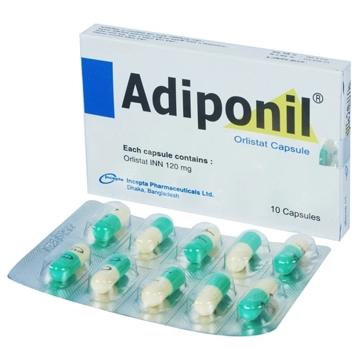Pack Image: Adiponil 120 mg Capsule (1 x 10)