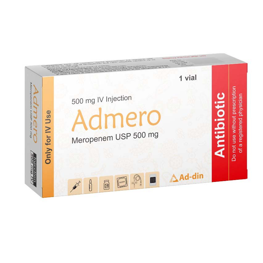 Pack Image: Admero 500 mg Injection (500 mg vial)
