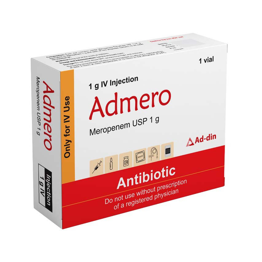 Pack Image: Admero 1 gm Injection (1 gm vial)