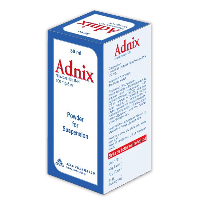 Pack Image: Adnix 100 mg Suspension (30 ml bottle)
