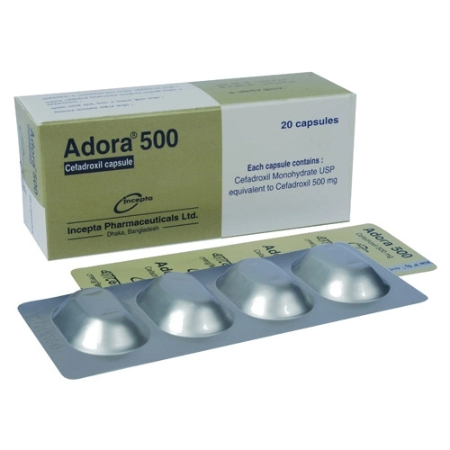 Pack Image: Adora 500 mg Capsule (5 x 4)