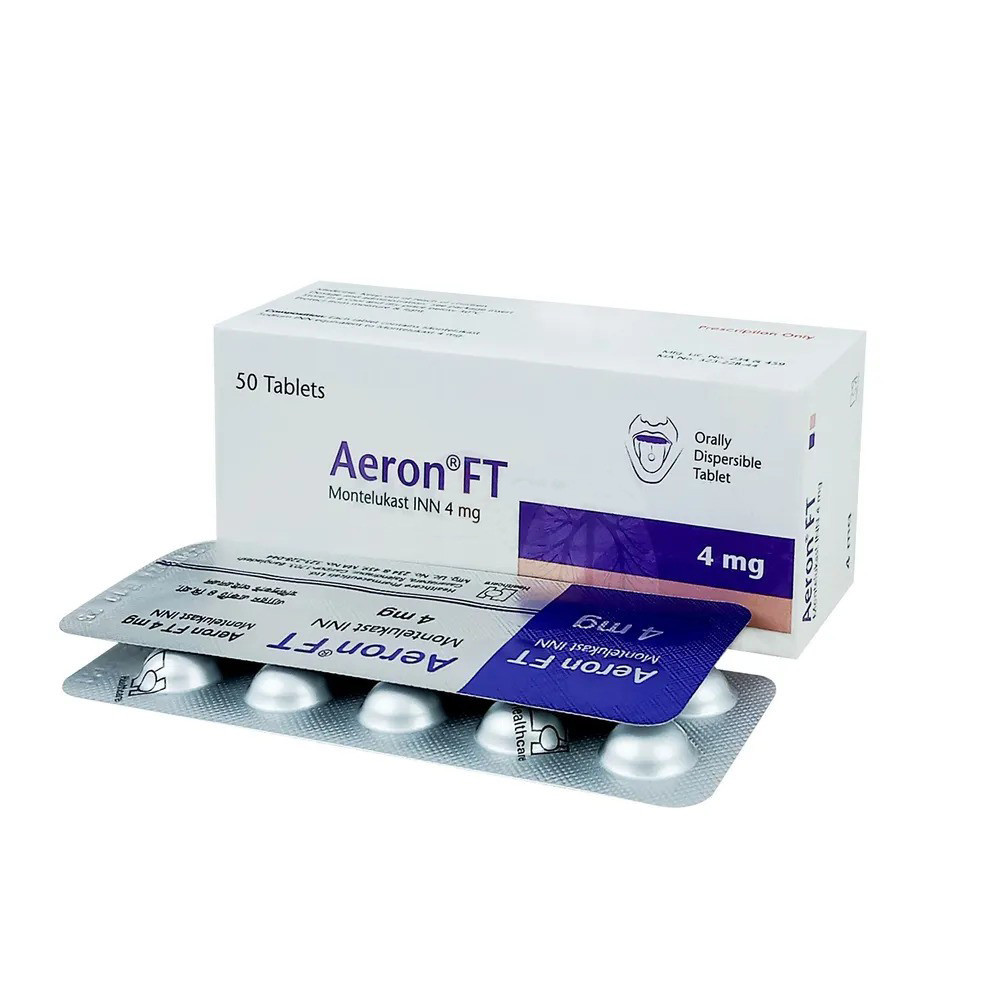 Pack Image: Aeron FT 4 mg Tablet (5 x 10)