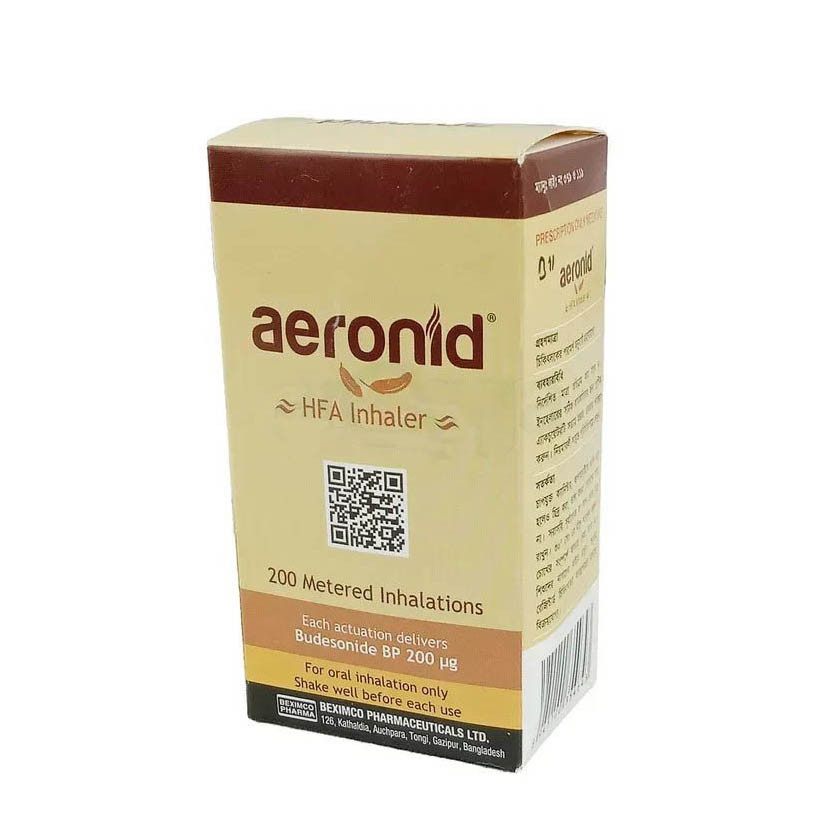 Pack Image: Aeronid 200 mcg Inhaler (200 metered doses)