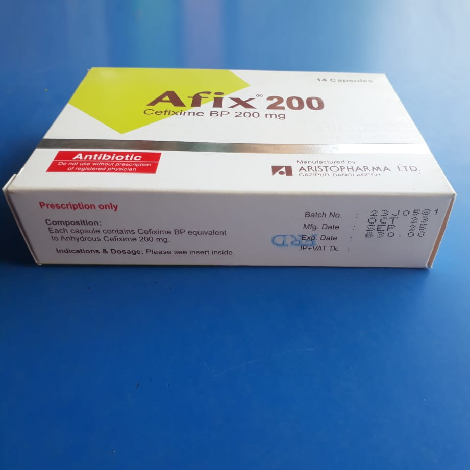 Pack Image: Afix 200 mg Capsule (2 x 7)