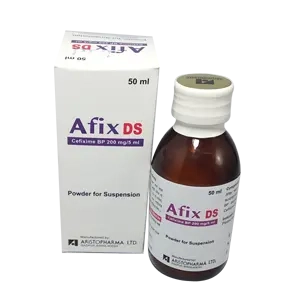 Pack Image: Afix DS 200 mg Suspension (50 ml bottle)