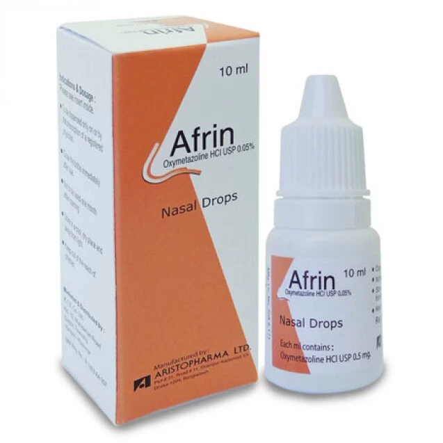 Pack Image: Afrin 0.05% Nasal Drop (10 ml drop)