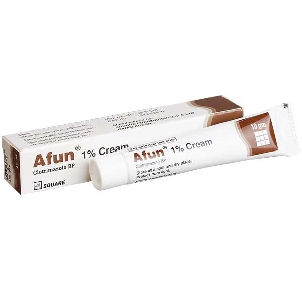 Pack Image: Afun 1% Cream (10 gm tube)