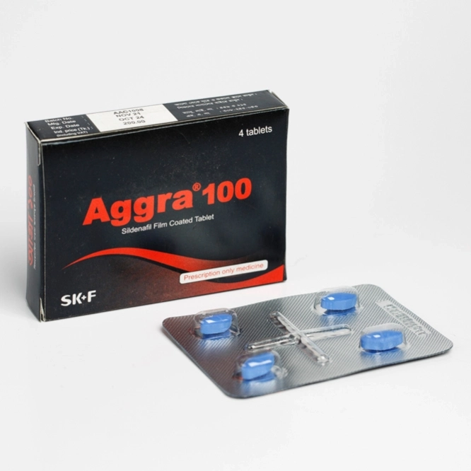 Pack Image: Aggra 100 mg Tablet (1 x 4)