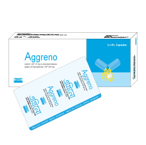 Pack Image: Aggreno 25 mg Capsule (4 x 10)