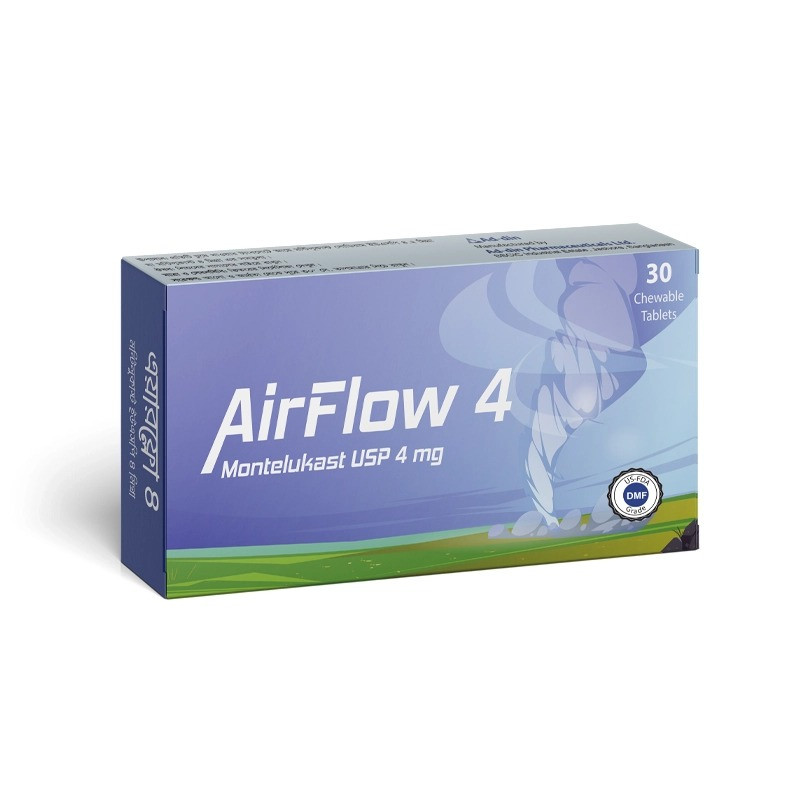 Pack Image: AirFlow 4 mg Chewable Tablet (3 x 10)