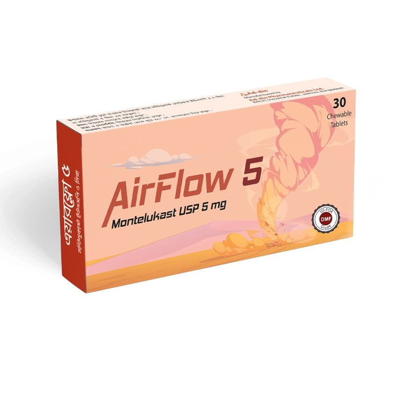 Pack Image: AirFlow 5 mg Chewable Tablet (3 x 10)