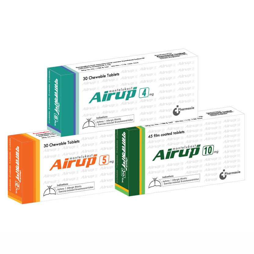 Pack Image: Airup 5 mg Chewable Tablet (3 x 10)