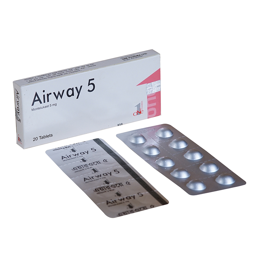 Pack Image: Airway 5 mg Tablet (2 x 10)