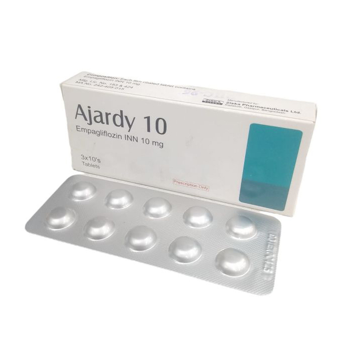 Pack Image: Ajardy 10 mg Tablet (3 x 10)