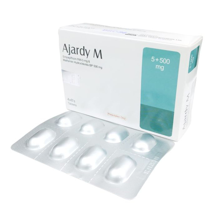 Pack Image: Ajardy M 5 mg Tablet (4 x 8)