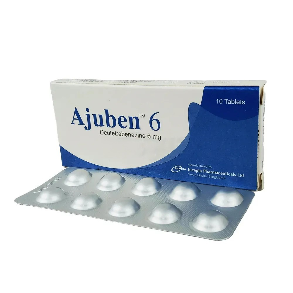 Pack Image: Ajuben 6 mg Tablet (1 x 10)