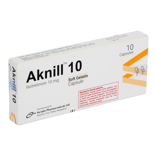 Pack Image: Aknill 10 mg Capsule (1 x 10)