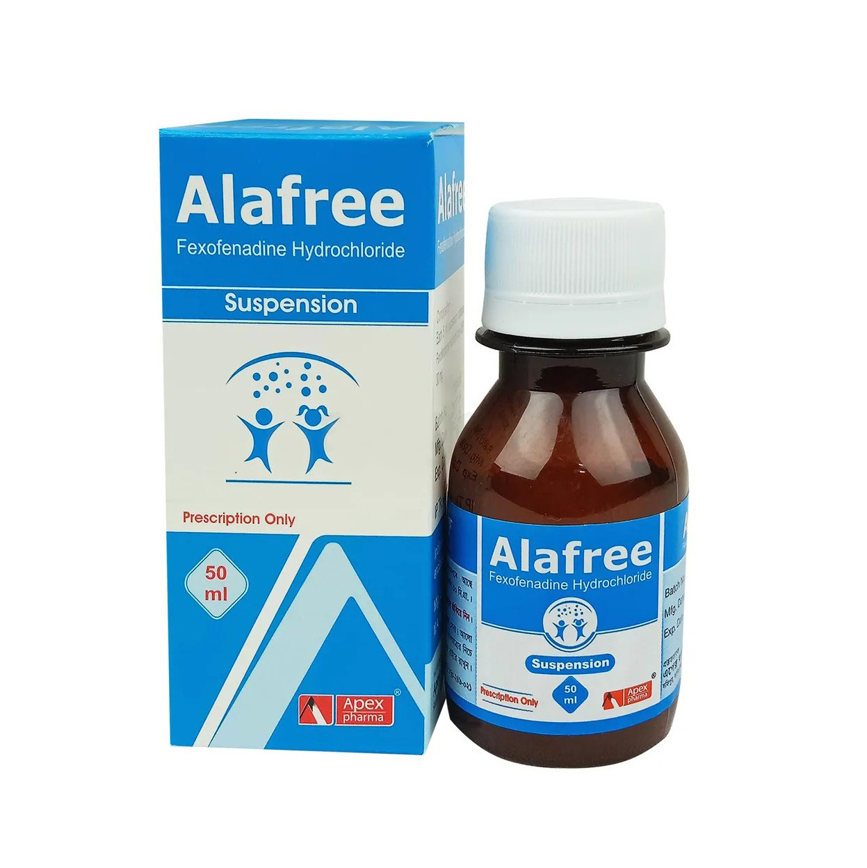 Pack Image: Alafree 30 mg Suspension (50 ml bottle)