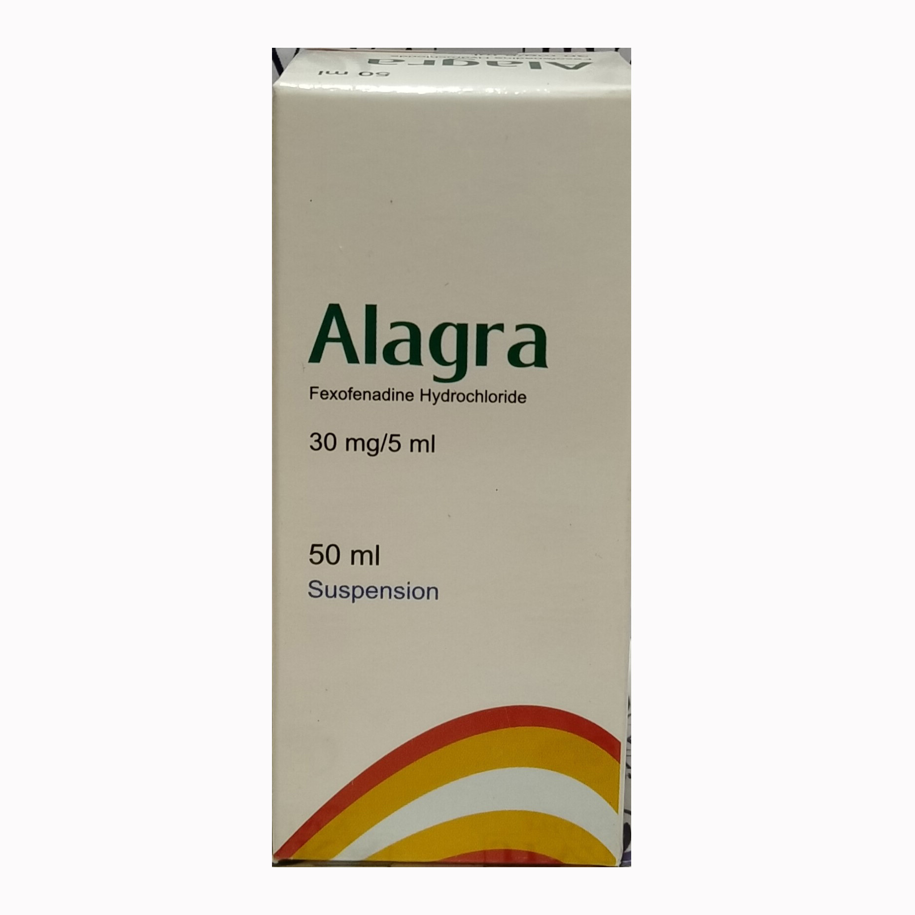 Pack Image: Alagra 30 mg Suspension (50 ml bottle)