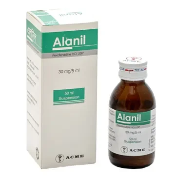 Pack Image: Alanil 30 mg Suspension (50 ml bottle)
